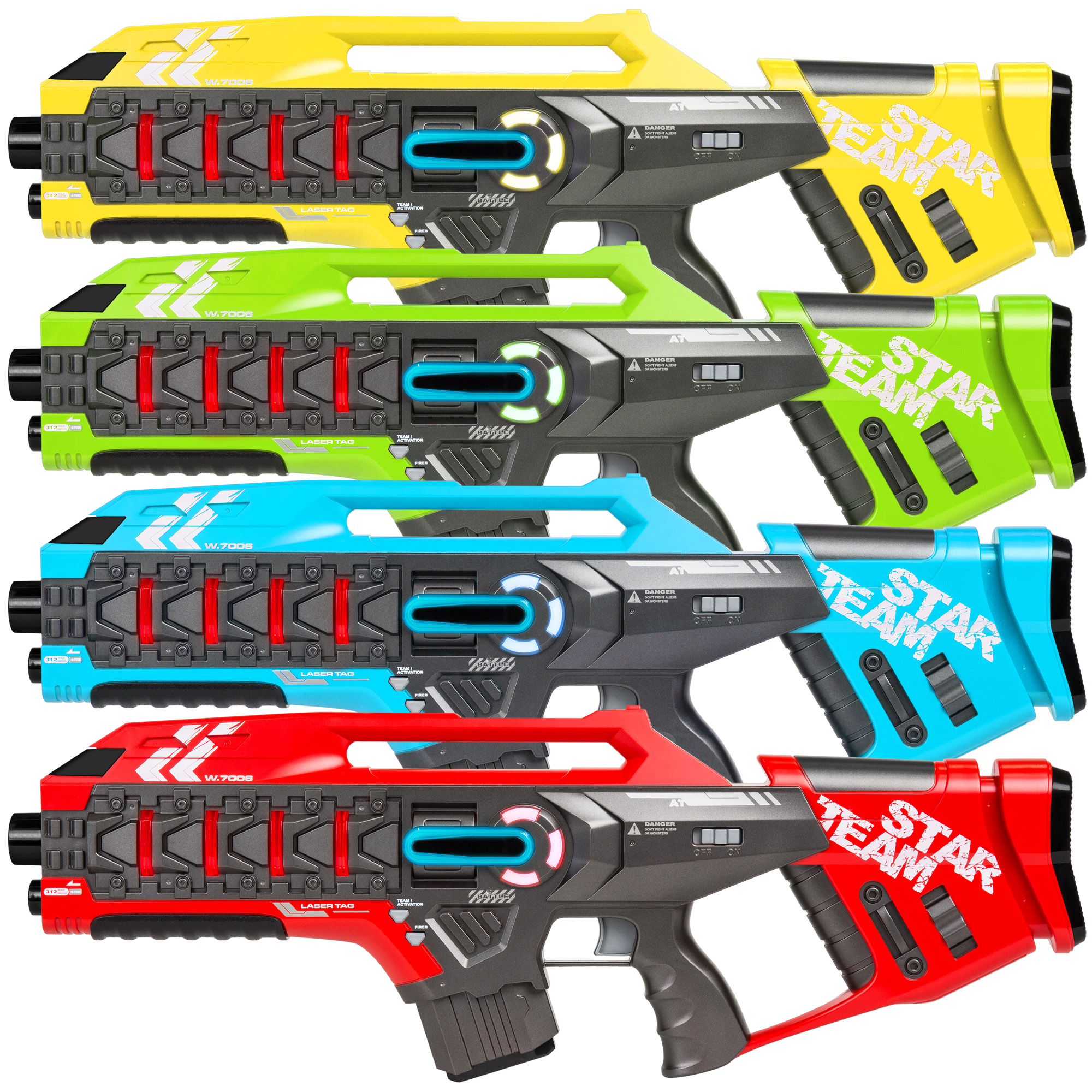 laser x 4 blaster set