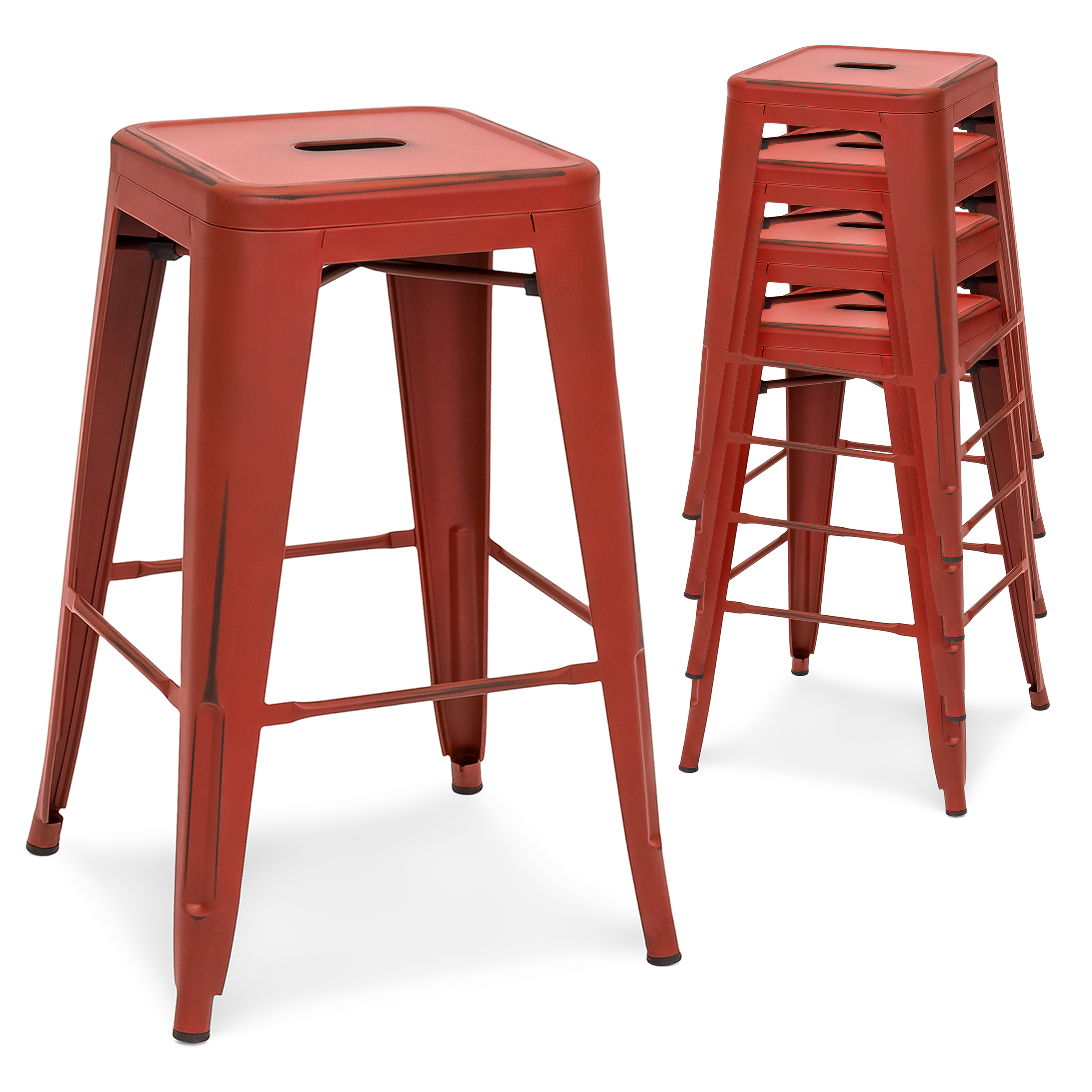 BCP 24in Set Of 4 Stackable Bar Stools 842957100590 | EBay