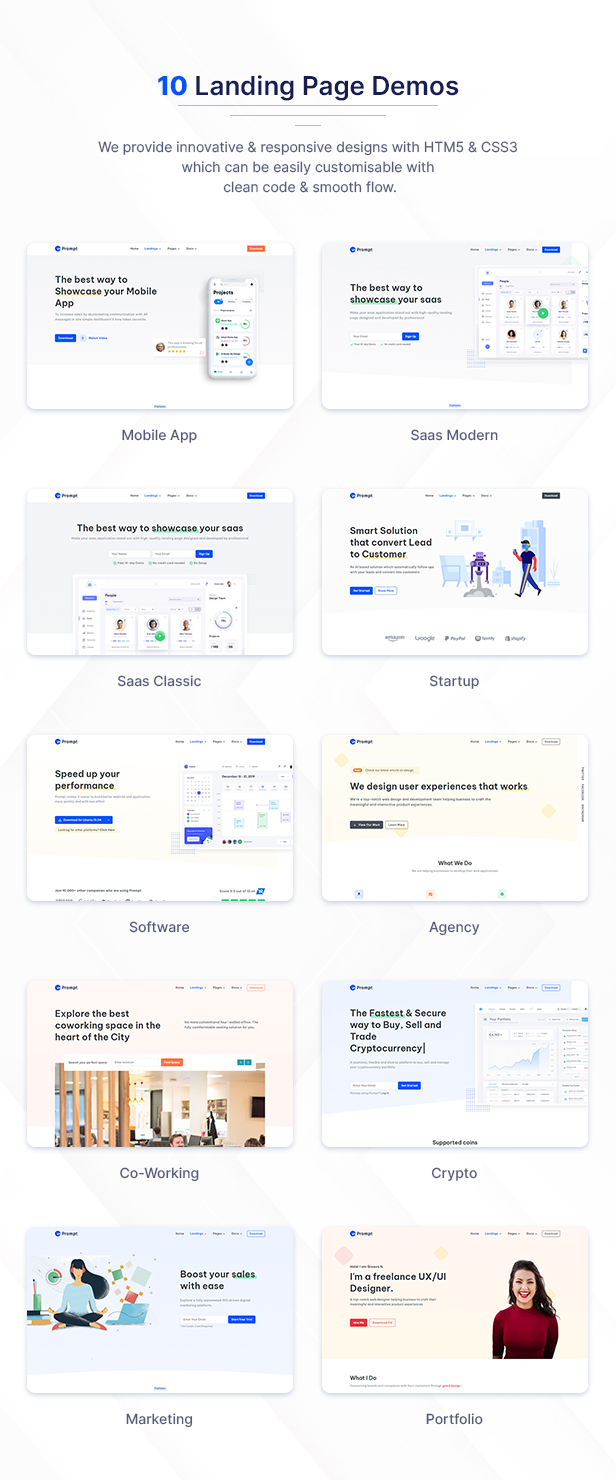 Prompt - Bootstrap 5 Landing Page Template - 1
