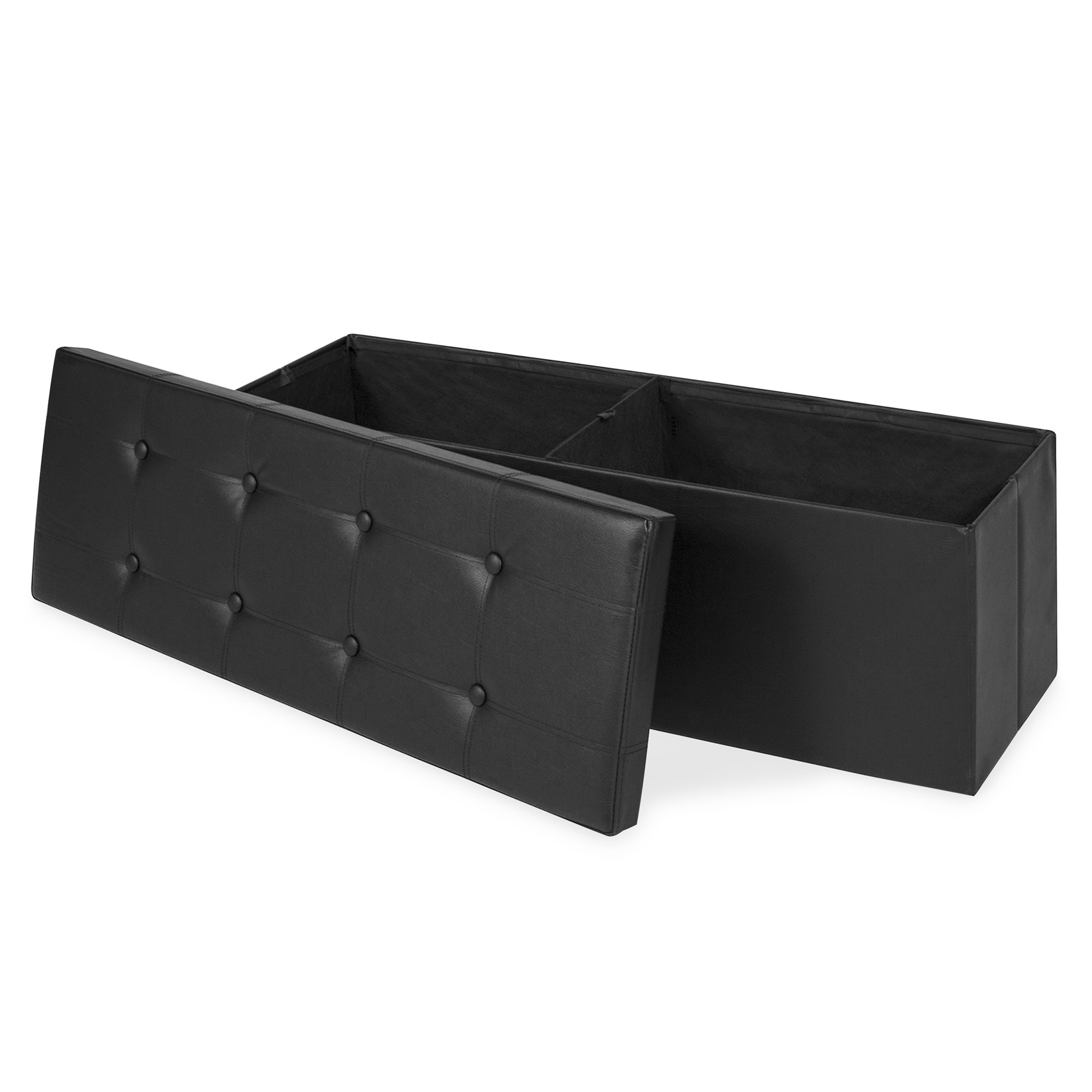 BCP Faux Leather Folding Storage Ottoman Bench | eBay