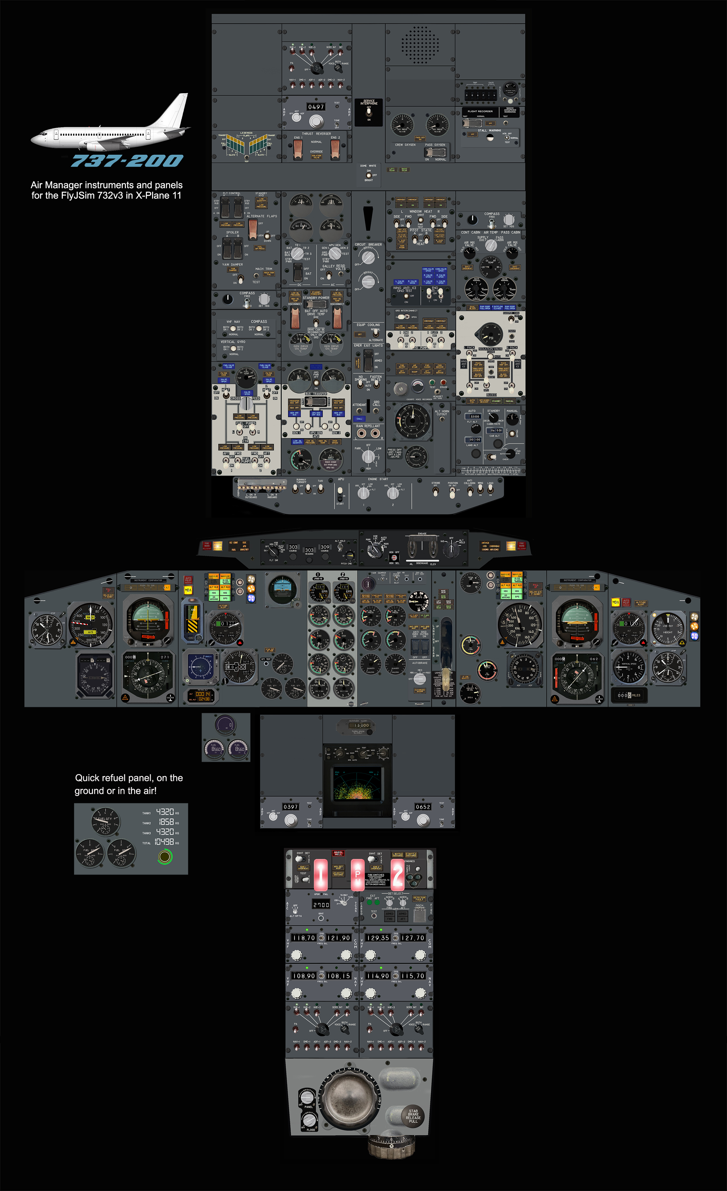 B737-200 Cockpit Overview