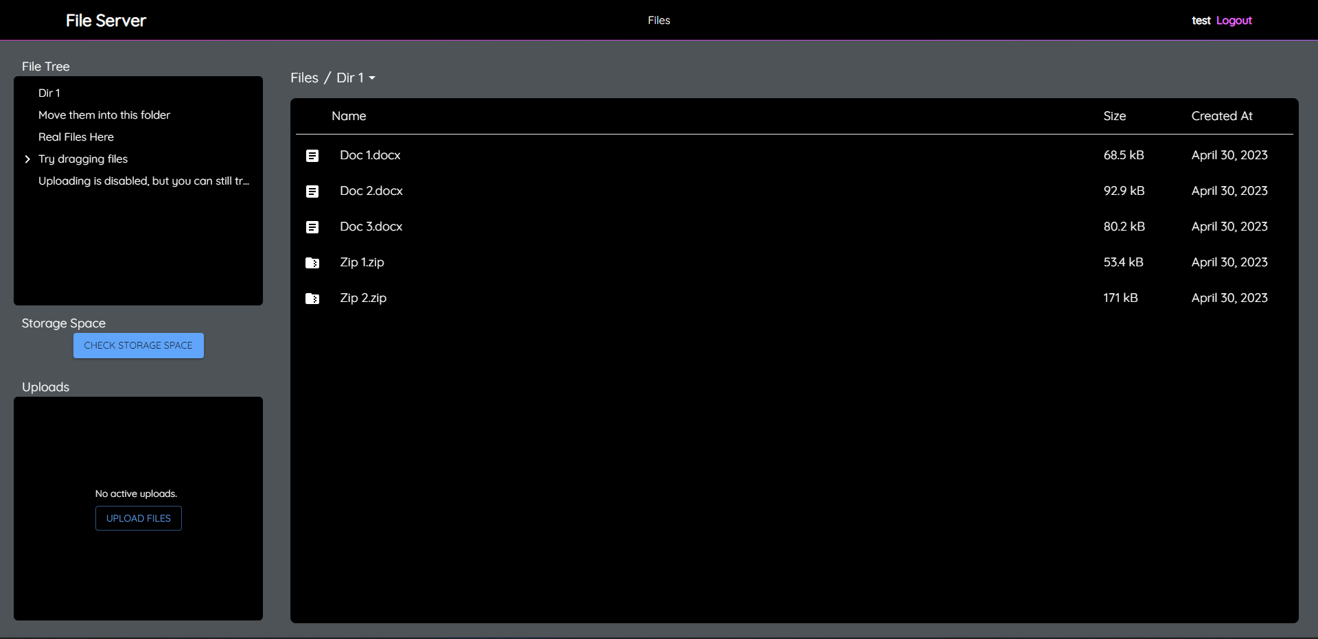 Github deafnv file server web web interface for file server api