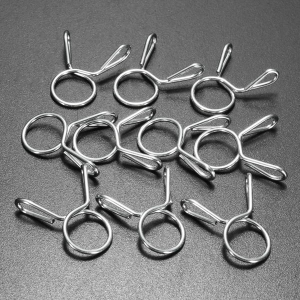 Other Motorcycle Parts - 50pcs 10mm Fuel Line Hose Tubing Spring Clips