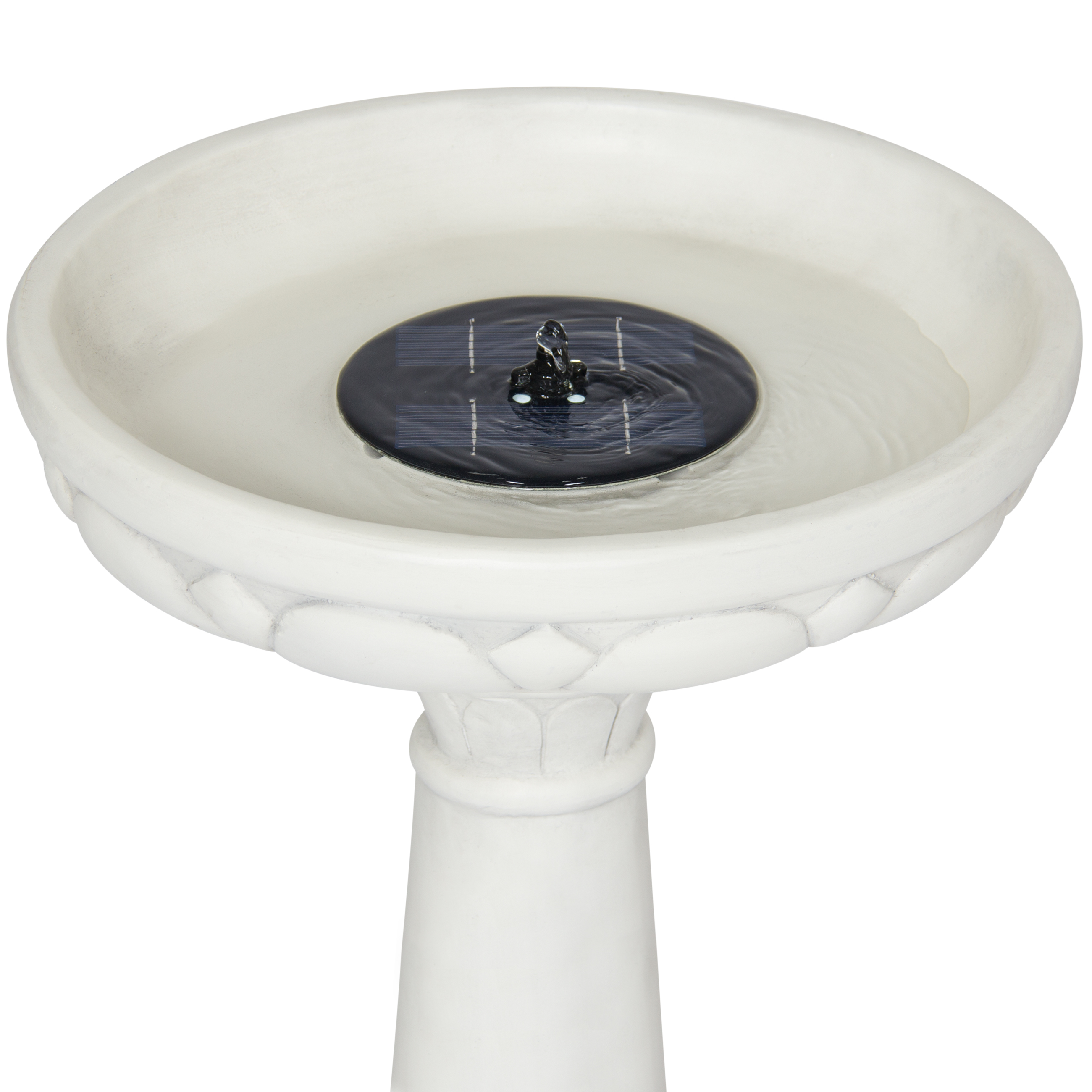 BCP Solar Bird Bath w/ LED Lights White 816586024695 eBay