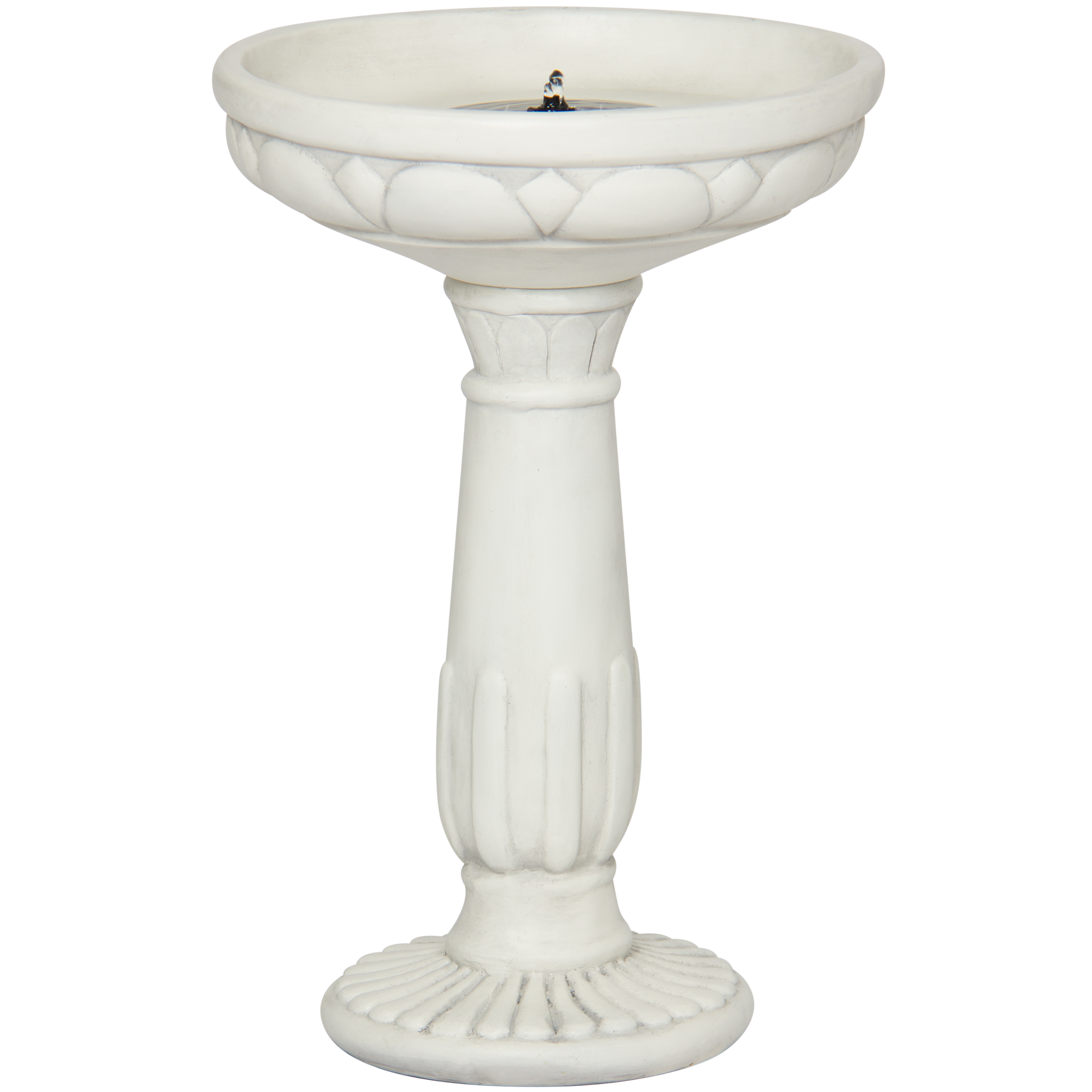 Solar Bird Bath Fountain With LED Lights And Integrated Solar Panel eBay