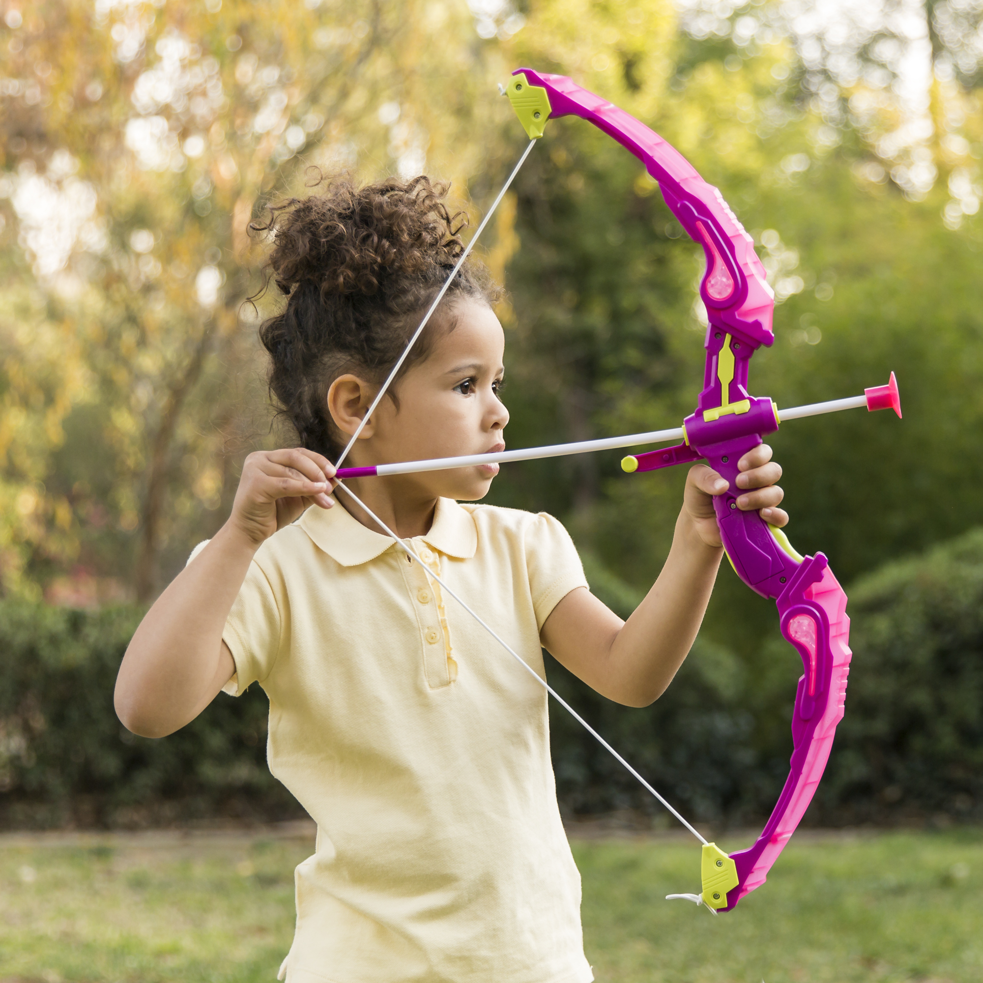 BCP Kids Light-Up Archery Toy Play Set w/ Bow, 3 Arrows, Quiver, Target ...