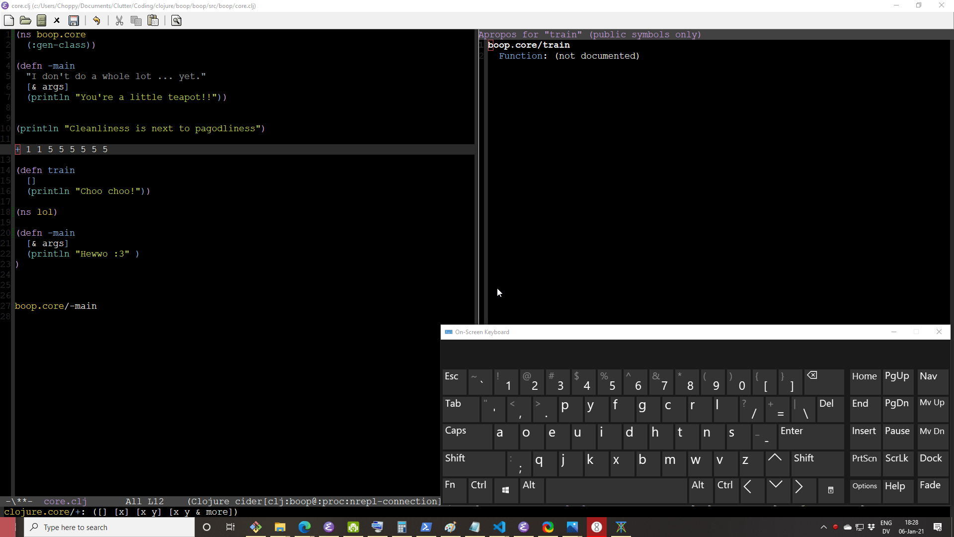 Working with paredit mode