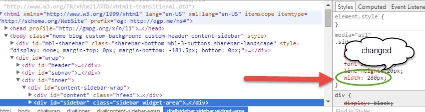 css style changed