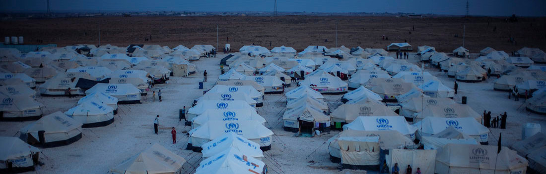 anoitece num campo de refugiados, Jordânia