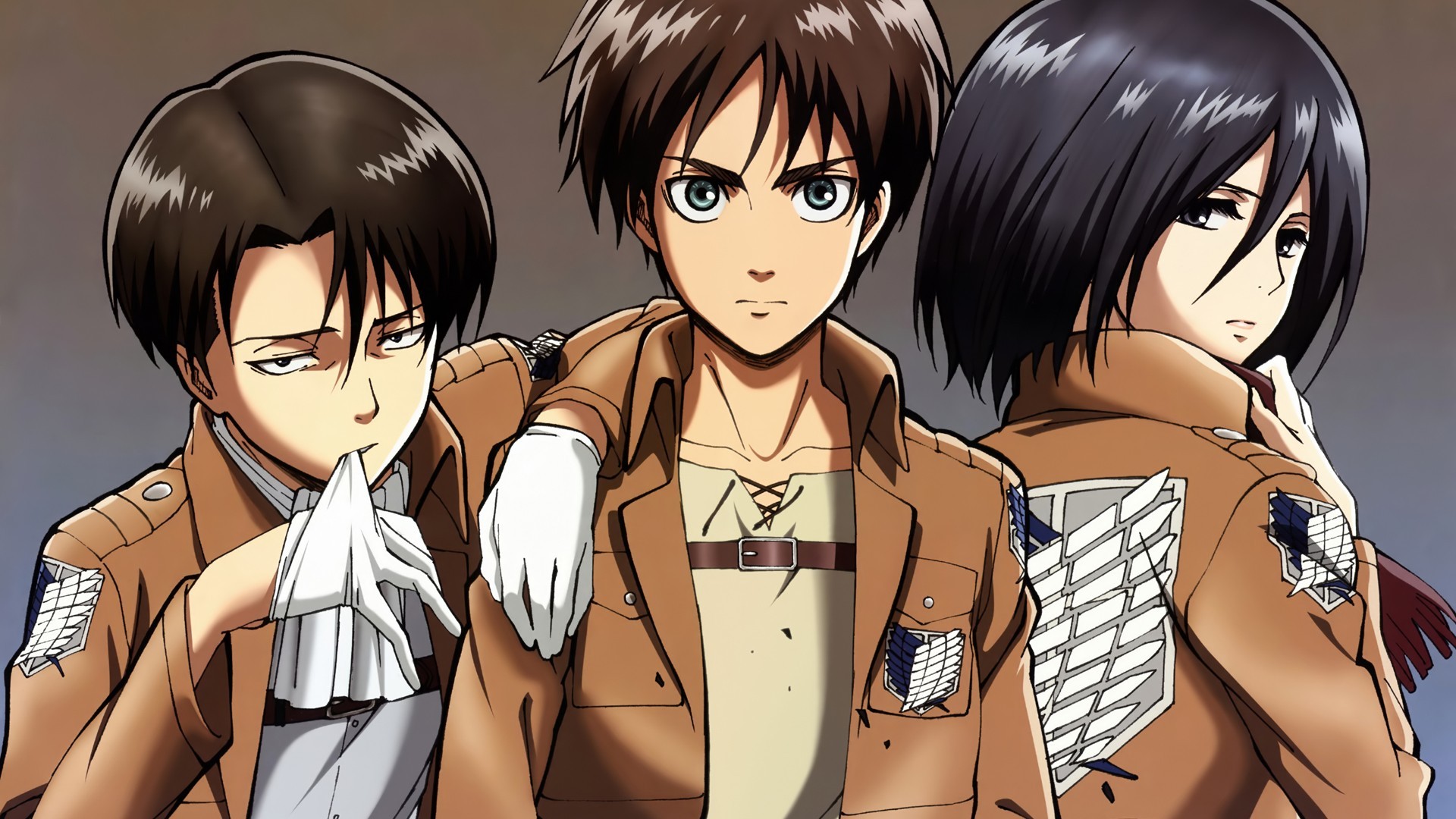 Wallpaper Attack On Titan 335 Shingeki no Kyojin, Levi Ackerman, Levi Rivaille, Mikasa Ackerman, Eren Jeager