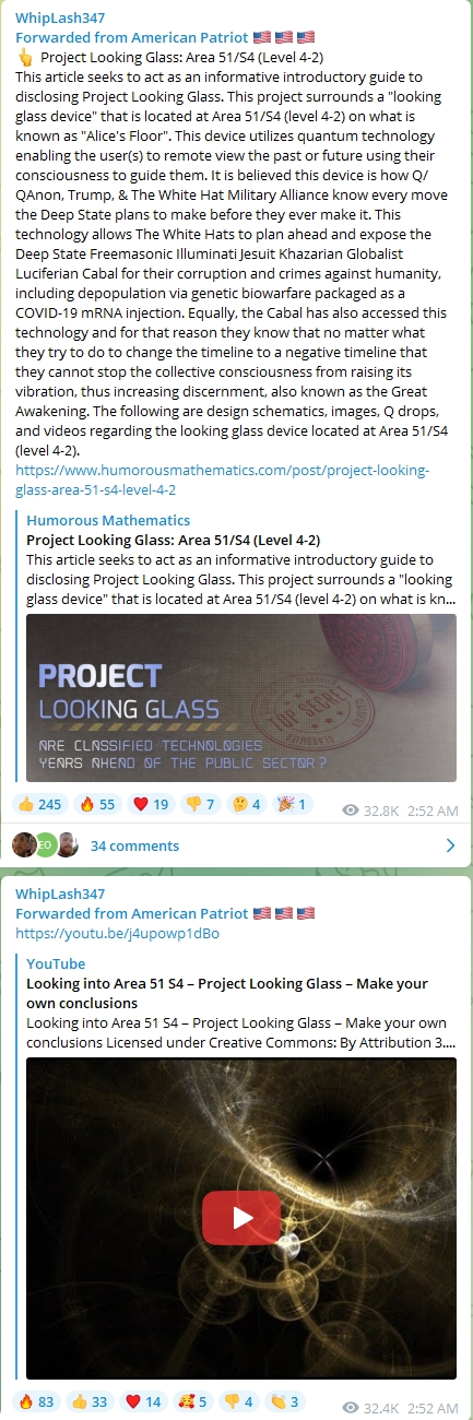 Project Looking Glass Conspiracy Daily Update