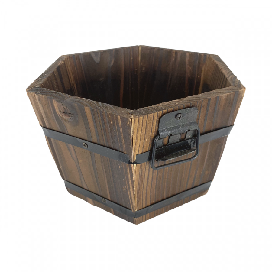 Macetero de madera 12x21cm