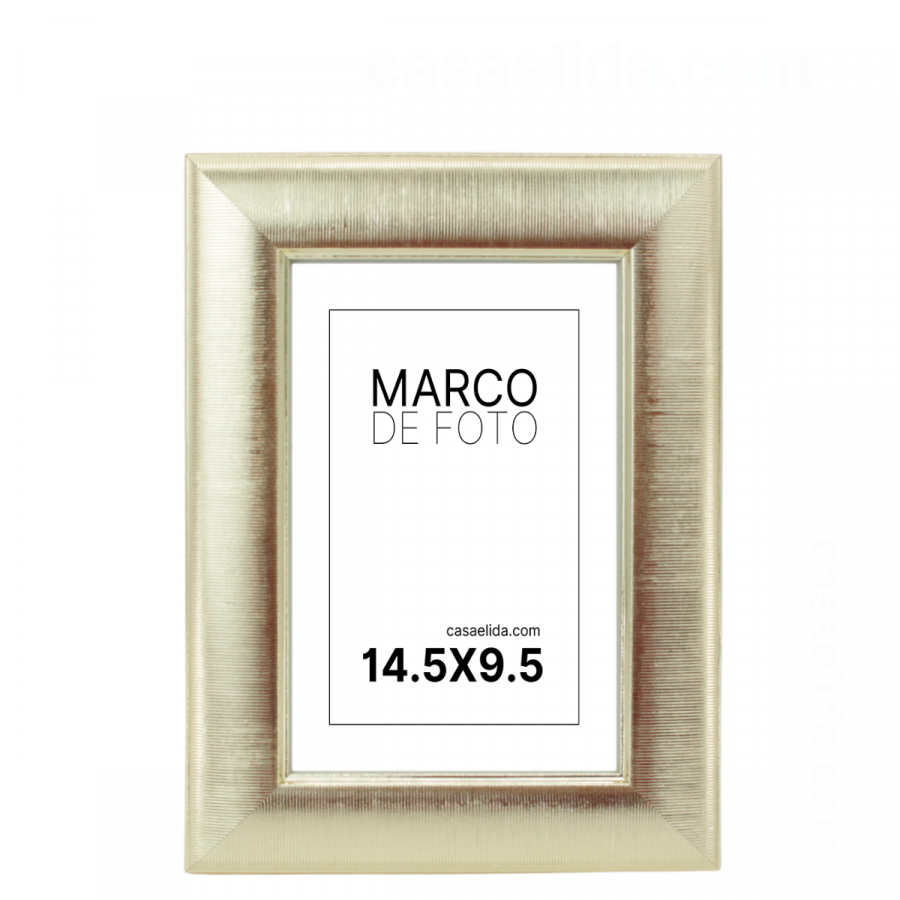 Marco de foto dorado, 20.5x15cm, pvc