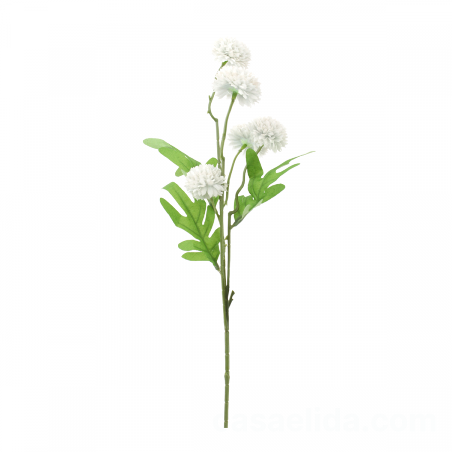 Crisantemo artificial blanco, 50cm