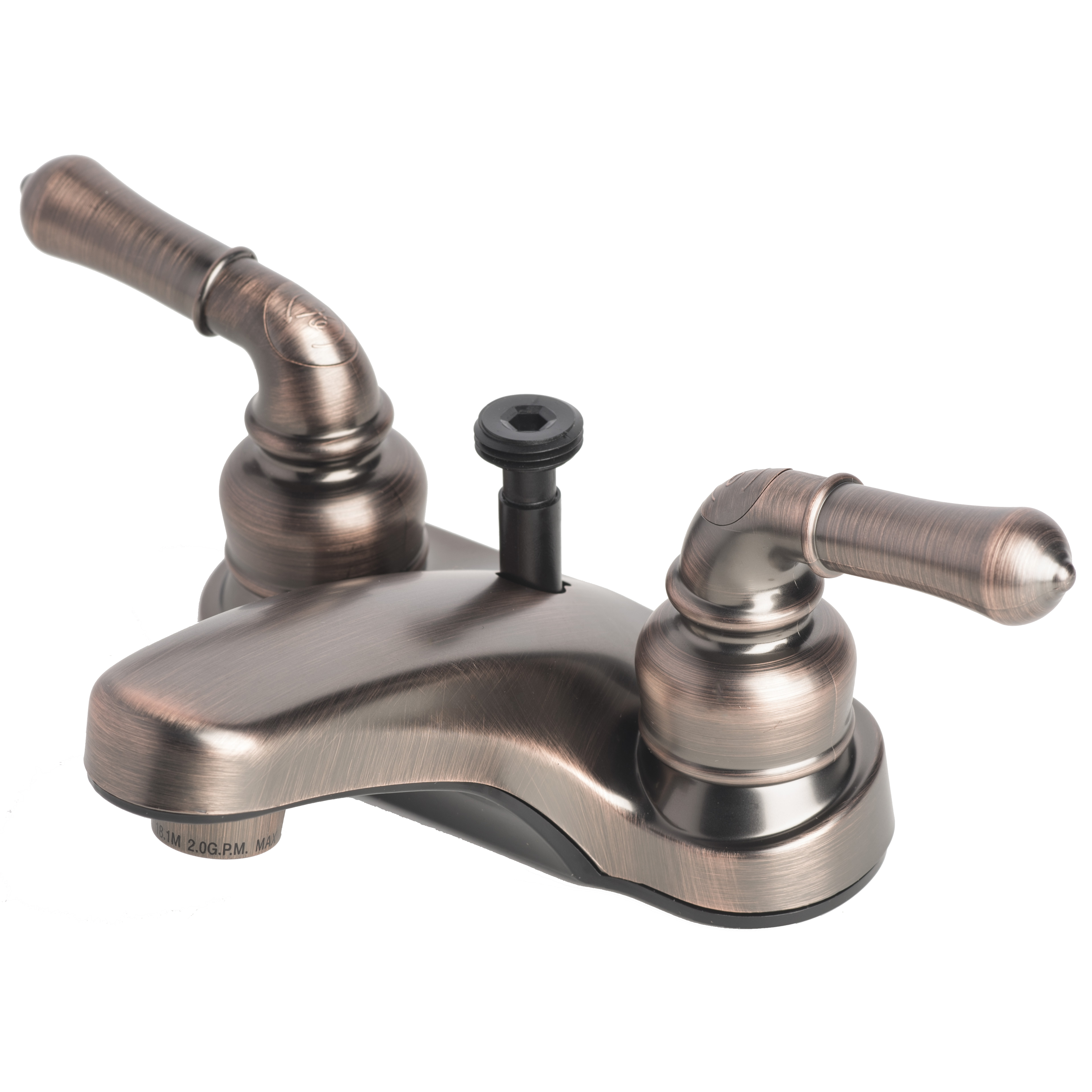 RV Bathroom Centerset Lavatory Faucet with Hand Shower Diverter Brushed