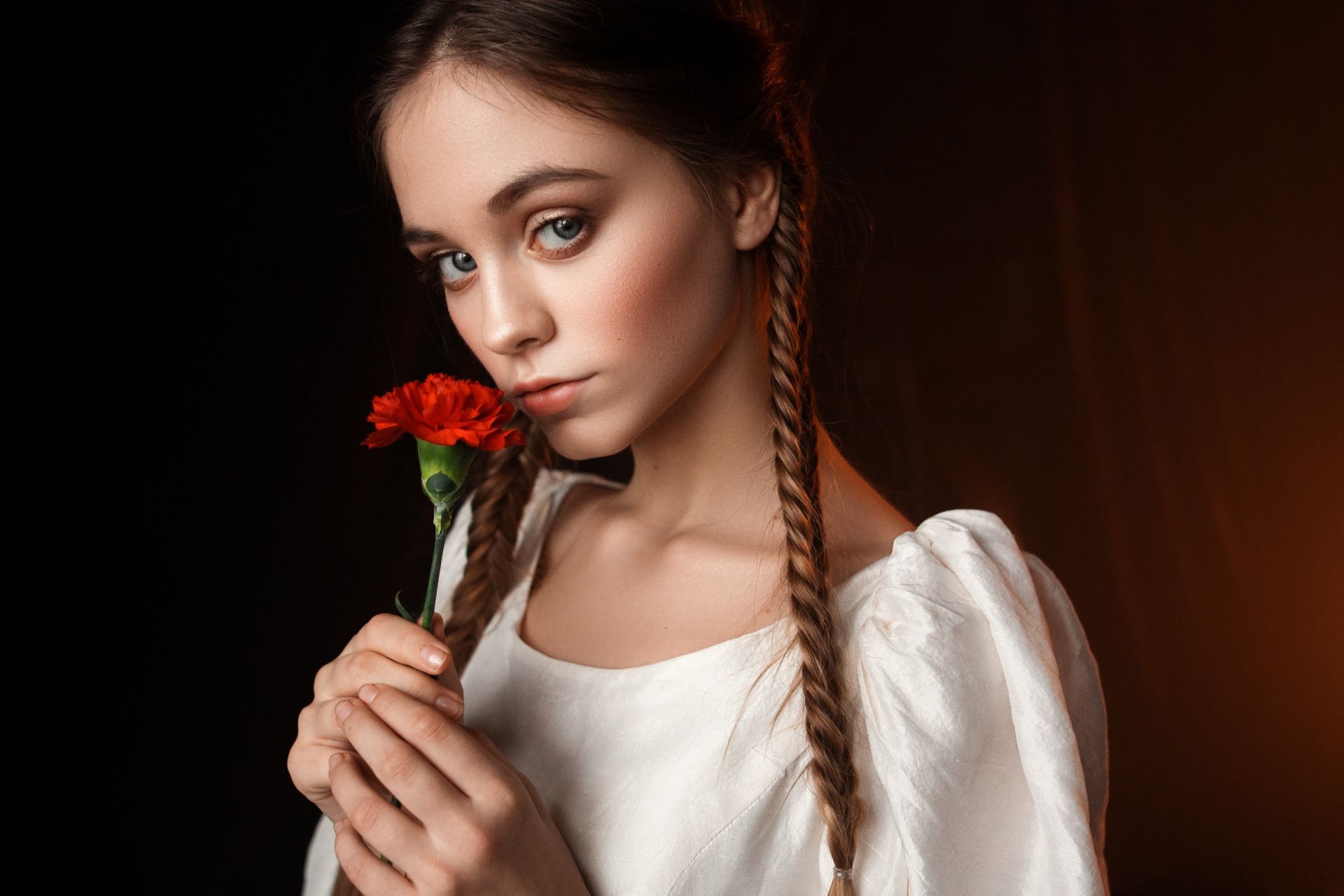 girls with pigtails