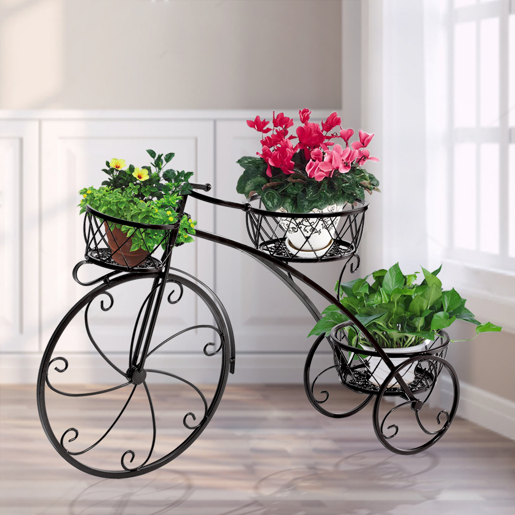 Levede Plant Stand Outdoor Indoor Metal Flower Pots Planter Garden Shelf Rack