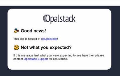 this Opalstack landing page