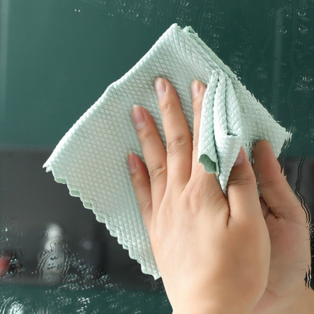 Set de paños de limpieza 25x25cm, 5 piezas, microfibra