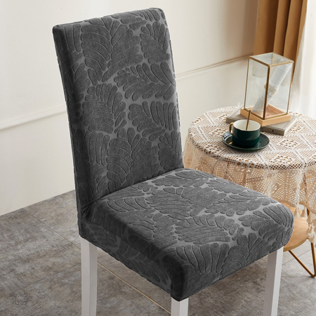 Funda para silla ajustable gris oscuro, poliéster