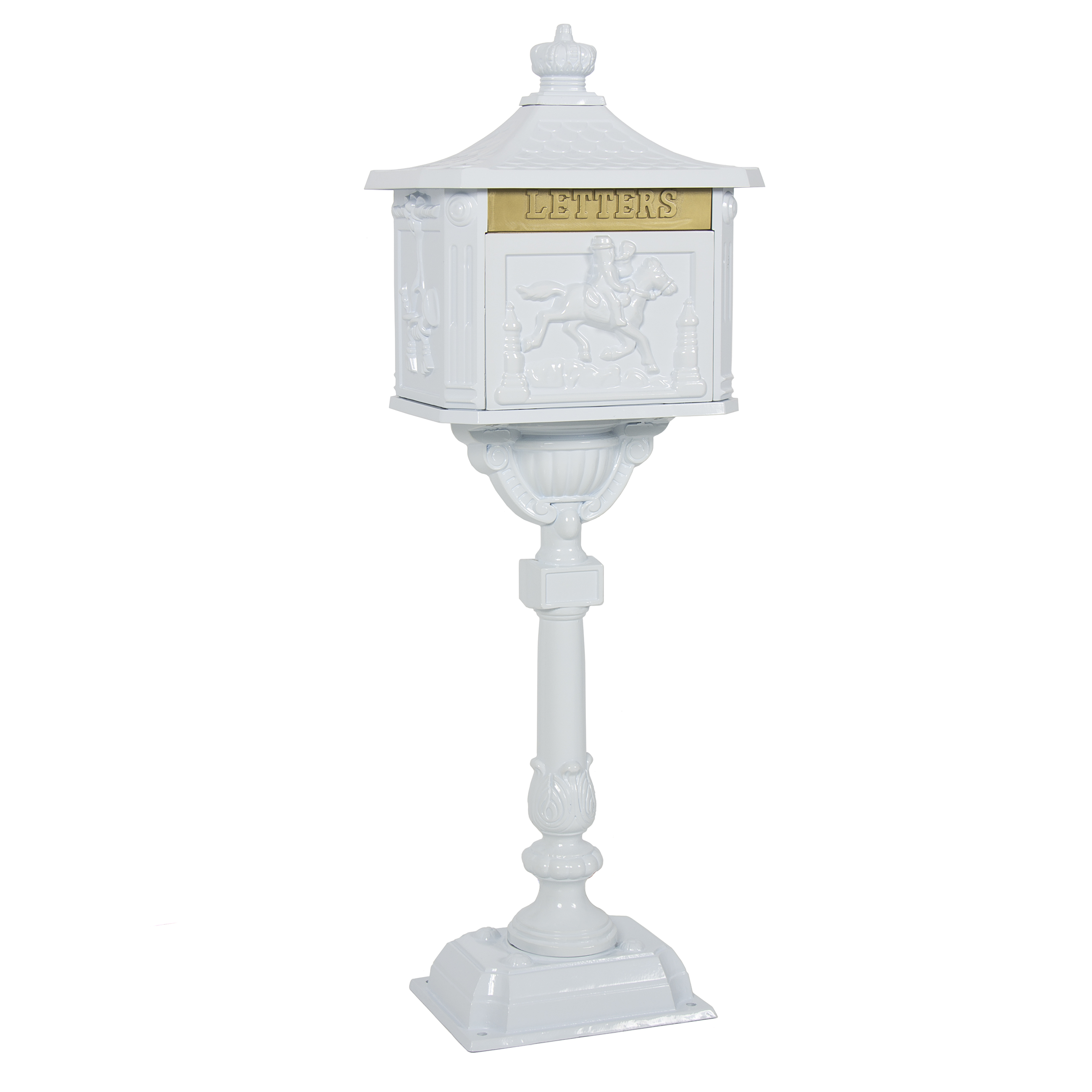 BCP Aluminum Vintage Mailbox w/ Keys, Locking Door, Mail Flap