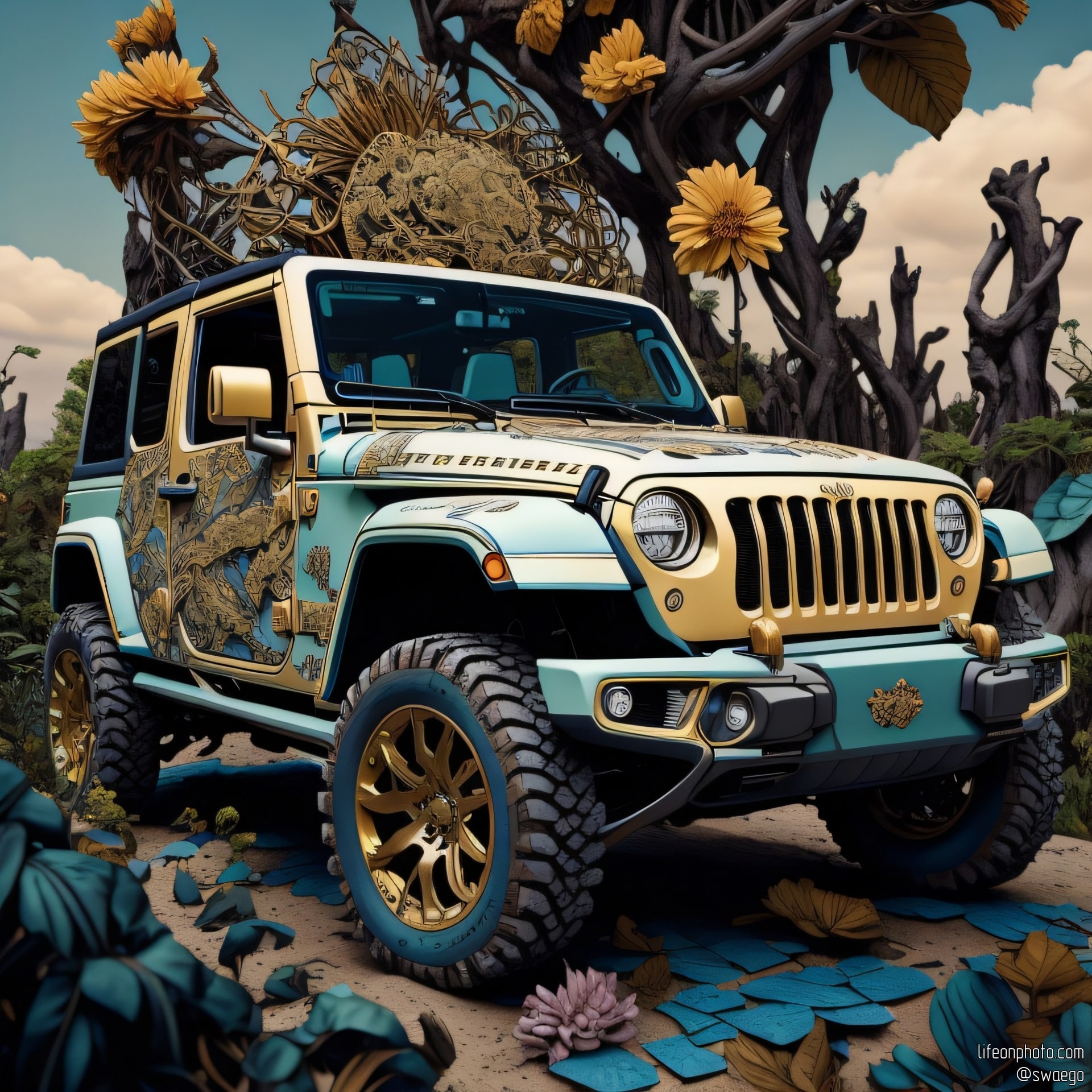 Расписные автомобили (AI)