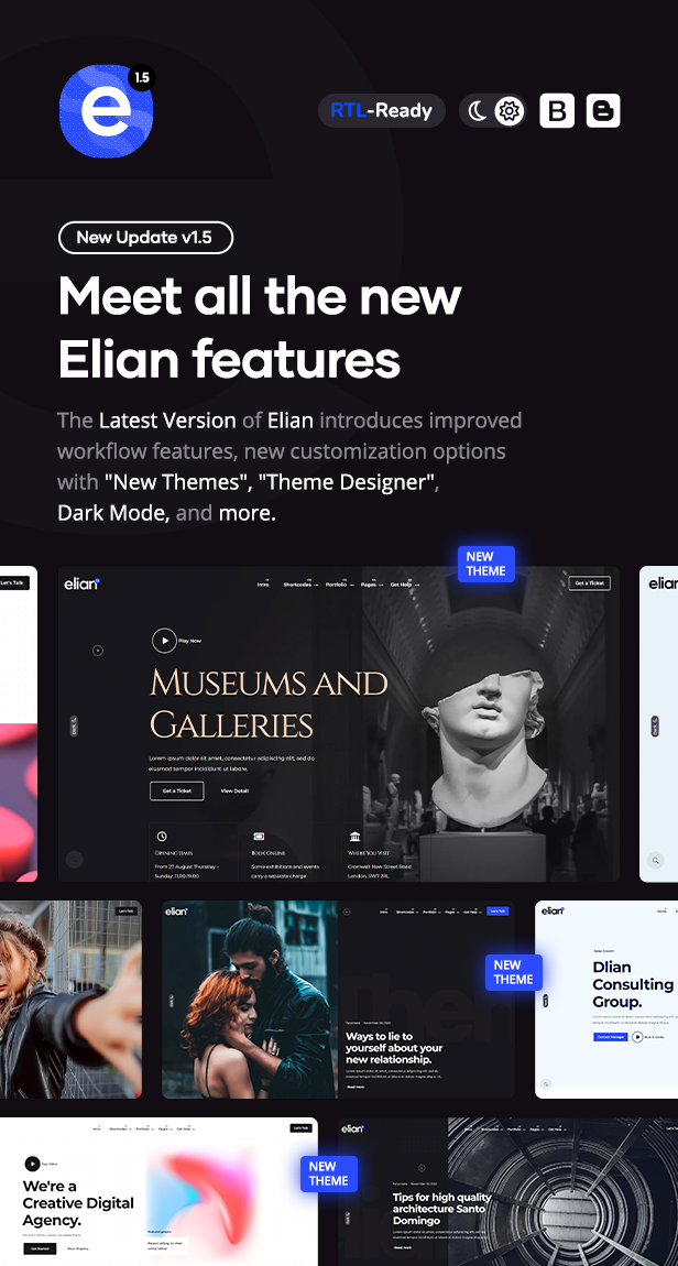 Elian - Creative Portfolio Multipurpose Blogger Theme - 1