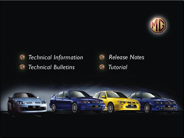 MG Rover Rave Workshop Technical Menu