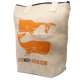 eco jute bag - two whales (Orange)