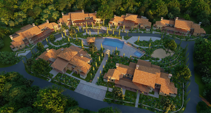 Rendering of new villas