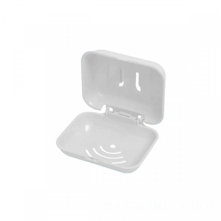 Jabonera para pared blanco, 5x11x9.5cm