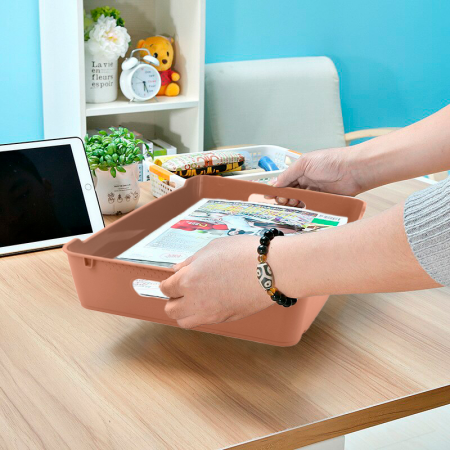 Caja organizadora anaranjado, 6.5x35x26.5cm