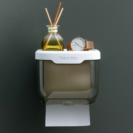 Repisa/porta rollo de baño 13.5x15cm
