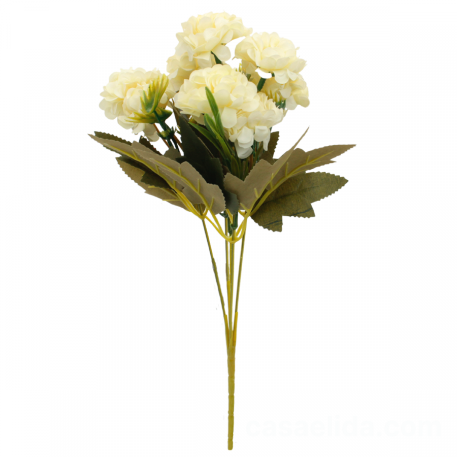 Hortencia artificial crema, 30cm