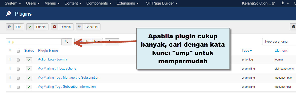 Panduan AMP Pada Joomla CMS - Instalasi Plugin Joomla