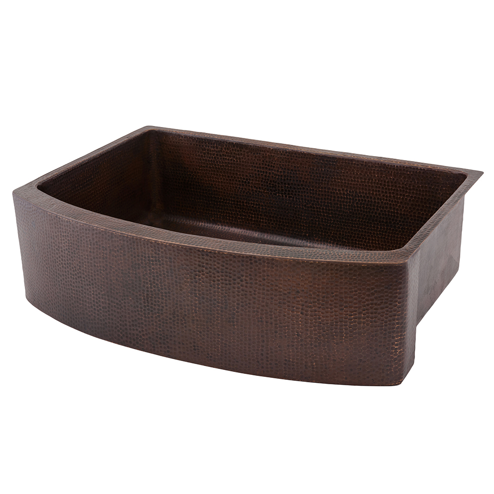 Premier Copper Products 30" Copper Farmhouse Sink, Oil Rubbed Bronze, KASRDB30249