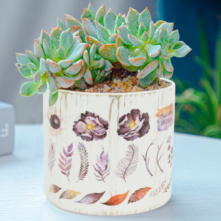 Maceta decorativa 11.5xØ12.5cm, cerámica