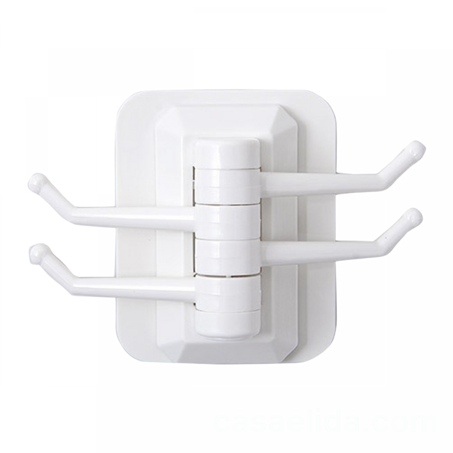 Mini colgador adhesivo de pared blanco, 7.5cm