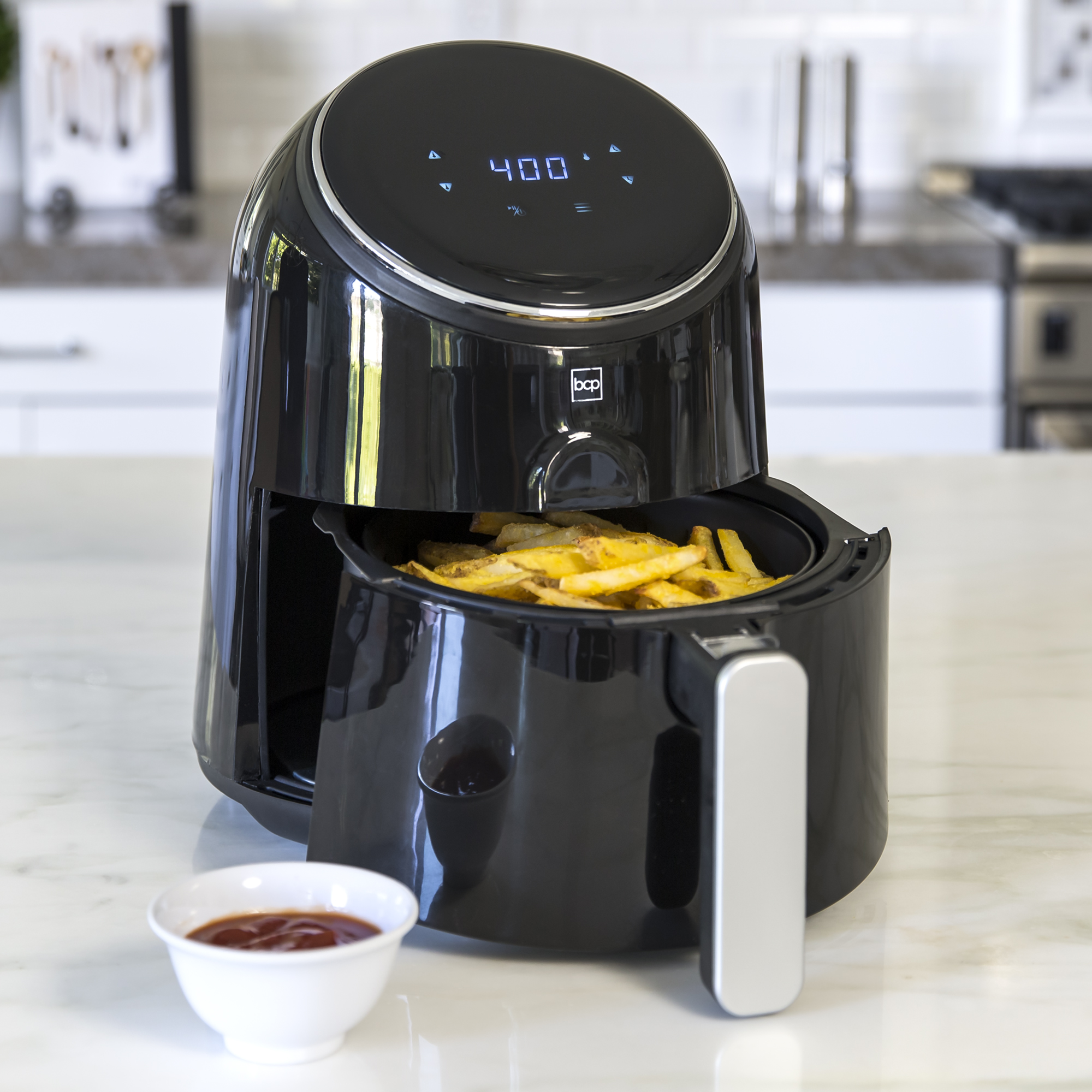BCP 4.4qt 1400W Digital Compact Air Fryer w/ 8 Presets, Recipes 842957115402 eBay
