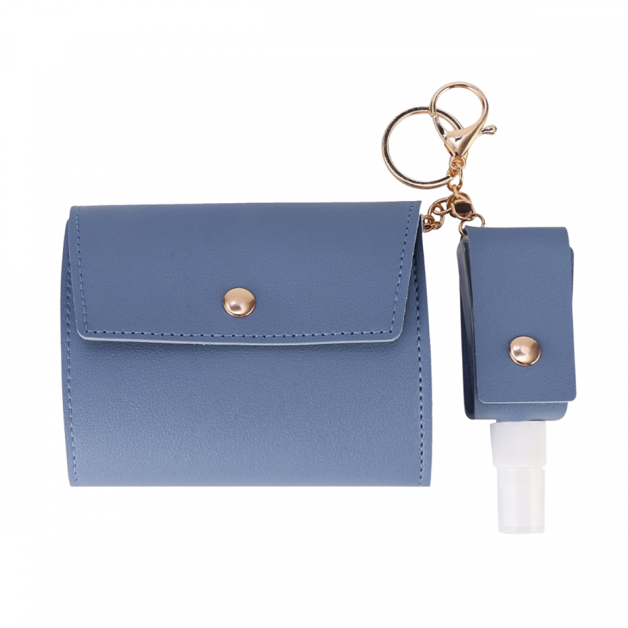 Funda porta mascarilla celeste