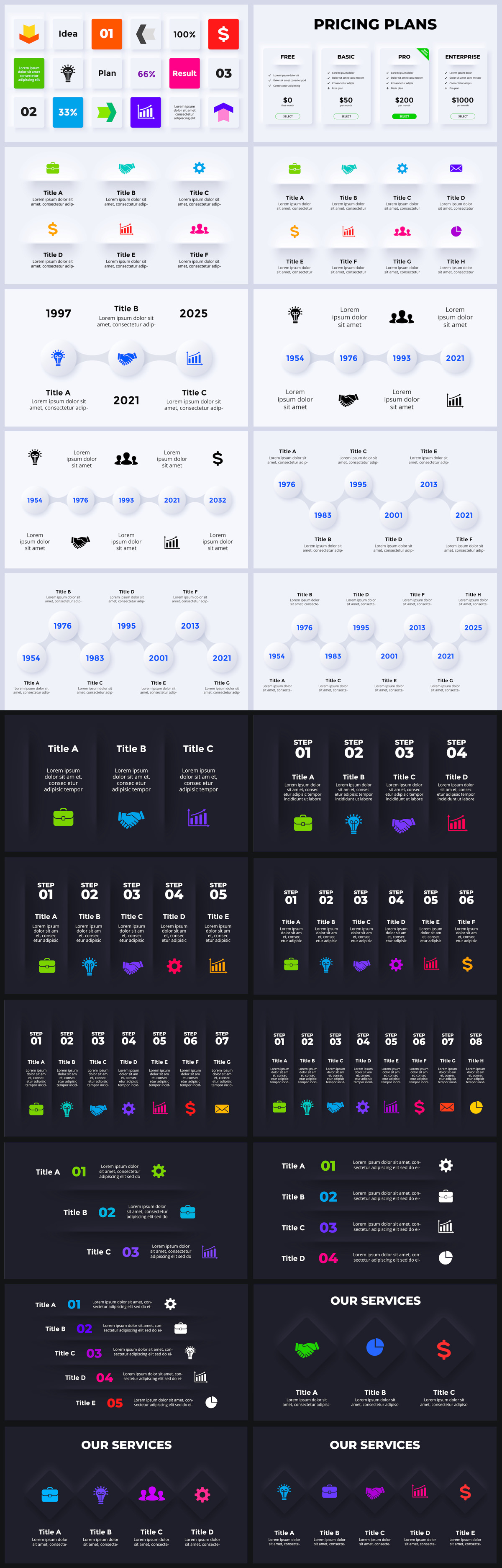 Neumorphic Infographics. Keynote Presentation - 10