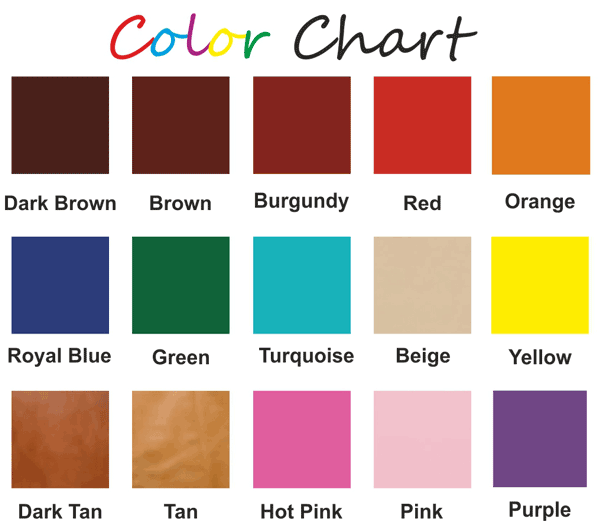 koza leathers color chart