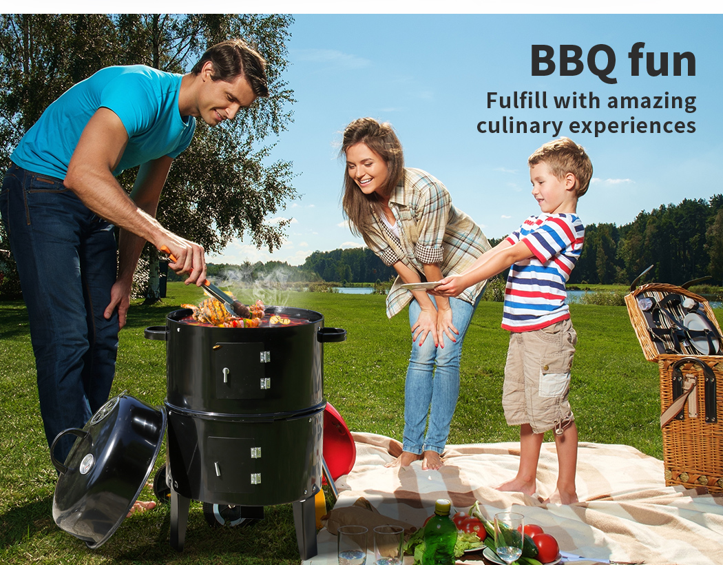 Charcoal BBQ Grill Portable Hibachi Barbecue Outdoor Foldable Camping Picnic - Picture 20 of 69