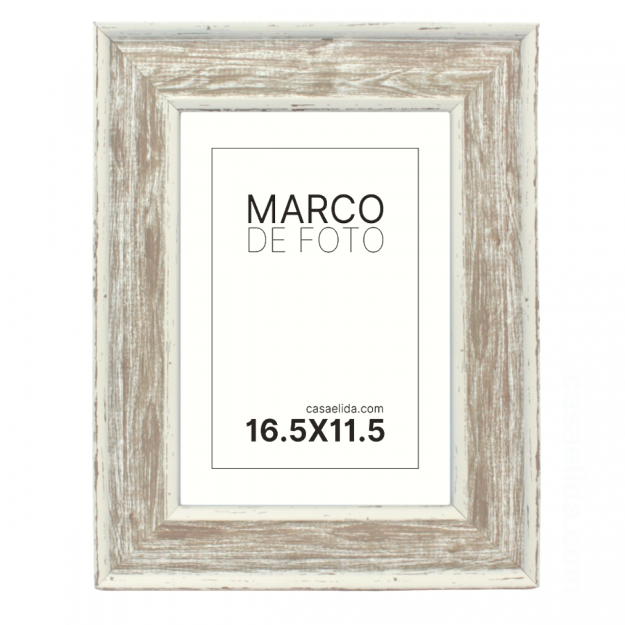 Marco de foto beige, 24x19cm, madera mdf