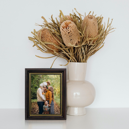 Marco de foto café, 25x20.5cm, madera mdf