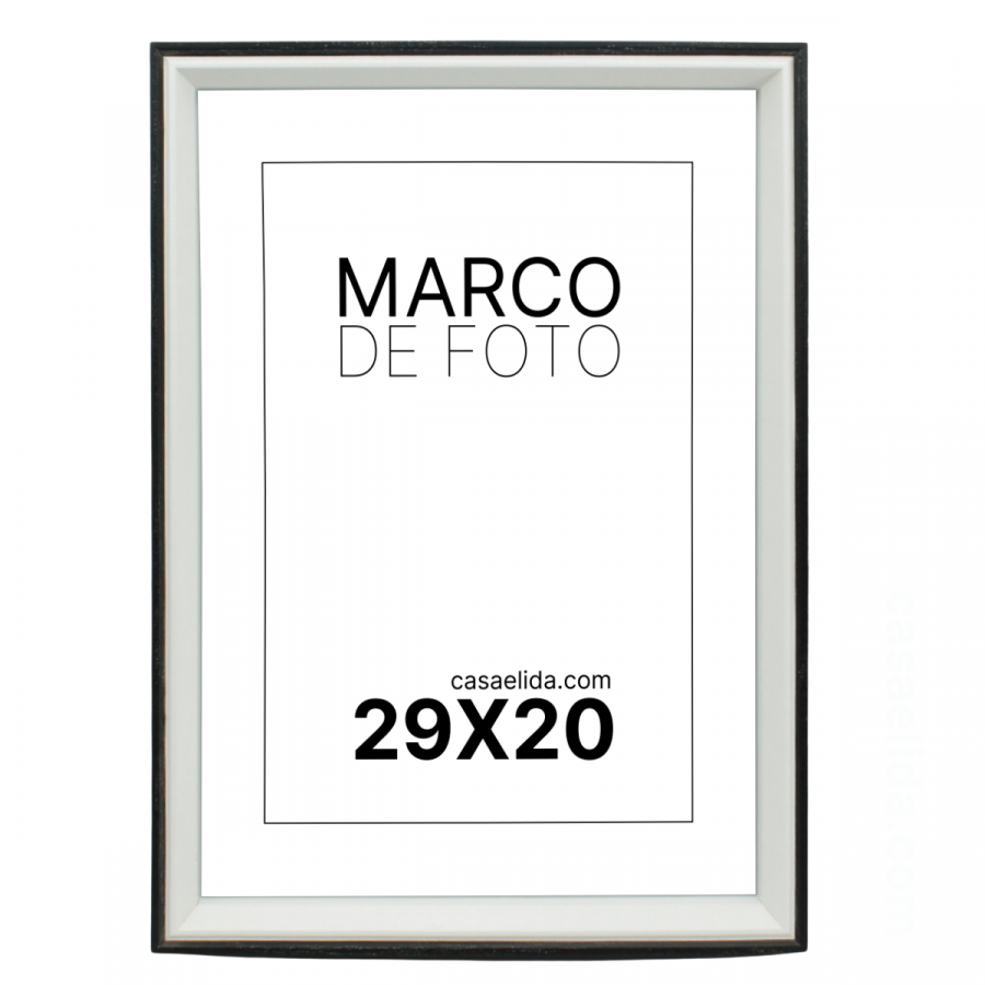 Marco de foto negro, 32x23.5cm, madera mdf