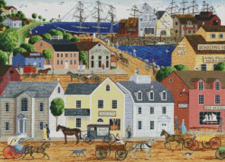 Art Poulin cross stitch - Home Port