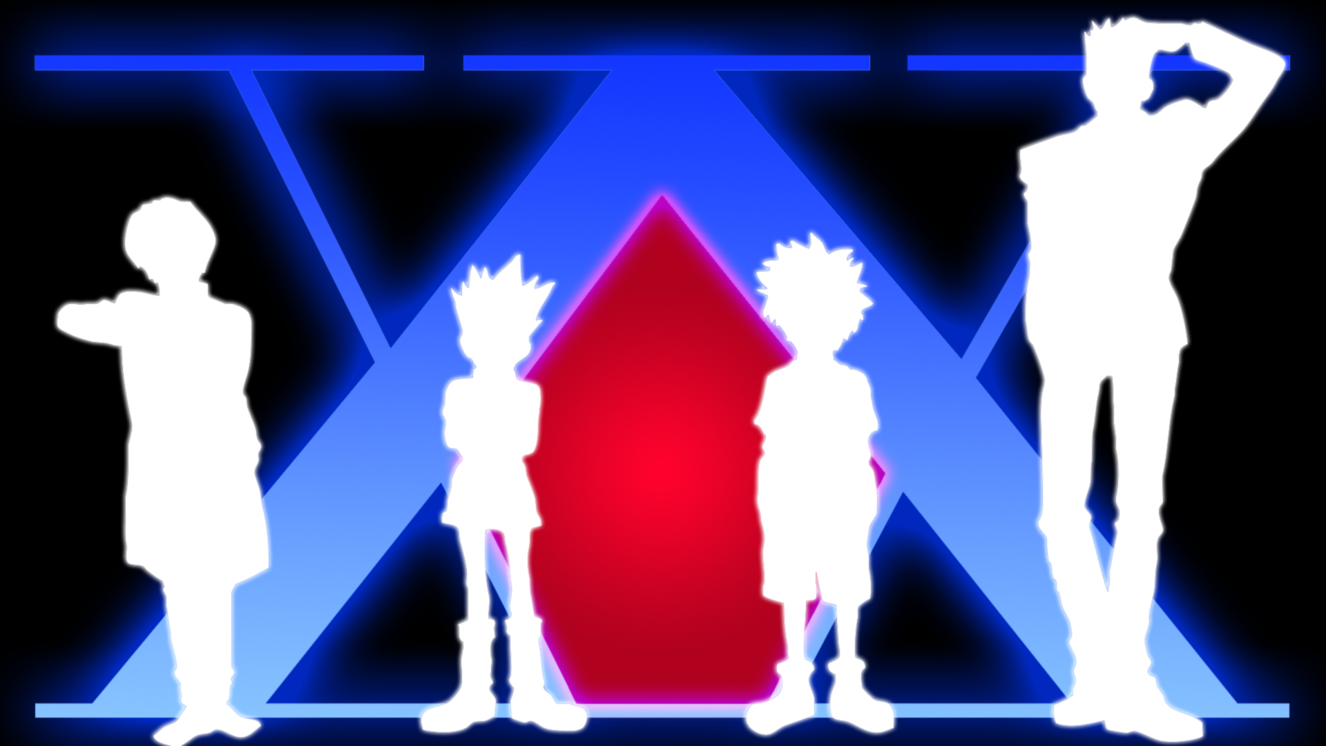 Wallpaper Hunter x Hunter 65 Hunter x Hunter, anime, silhouette, blue