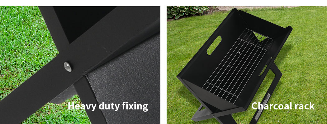 Charcoal BBQ Grill Portable Hibachi Barbecue Outdoor Foldable Camping Picnic - Picture 31 of 69