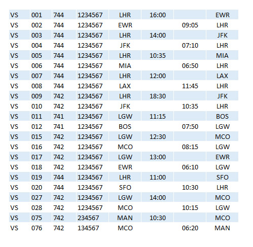 VS 747 Schedules Su98